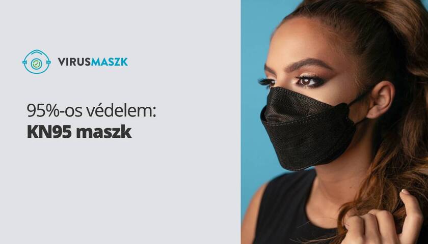 Közel 100%-os védelem: KN95 maszk