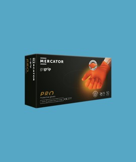 MERCATOR gogrip prémium munkavédelmi nitril kesztyű - Narancs - 50 db - XXL