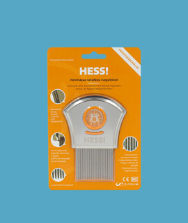 HESS! Fémházas tetűfésű nagyítóval - 1 db