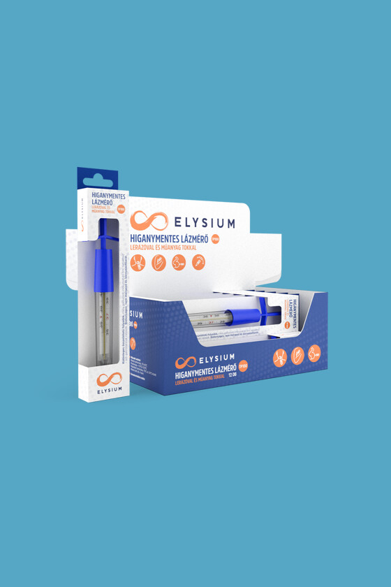 Elysium lázmérő - Lázmérő többféle típussal - TP100 higanymentes lázmérő lerázóval és műanyag tokkal