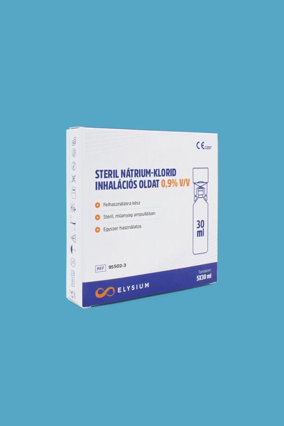 Elysium steril nátrium-klorid oldat - Nátrium-klorid oldat - Inhalációs oldat - 5 x 30 ml