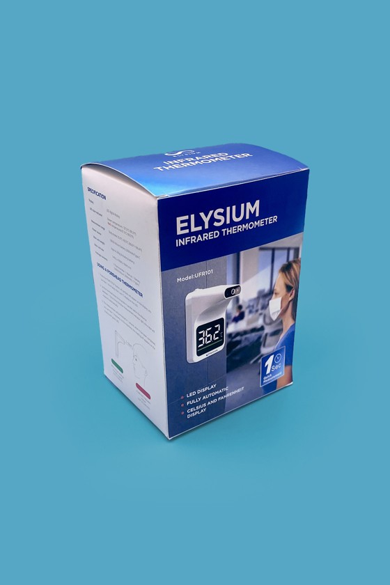 Elysium fali lázmérő - Fali lázmérő - Fekete állvánnyal - 1 db - Fehér