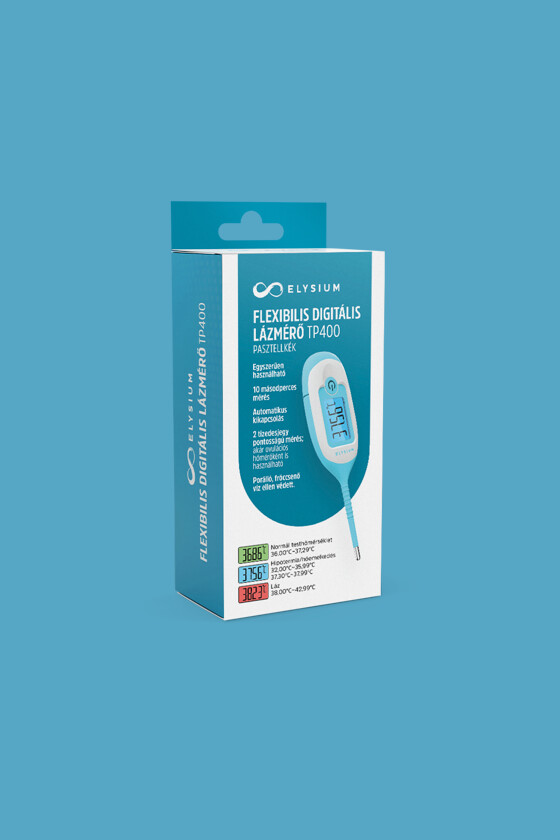 Elysium lázmérő - Lázmérő többféle típussal - TP400 flexibilis digitális lázmérő - pasztellkék