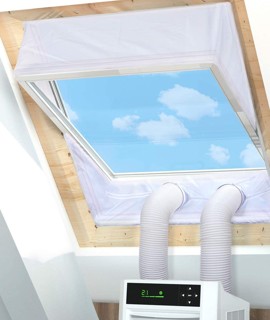 Rhodesy ablakszigetelő függöny mobil klímákhoz - 2 x 230 cm - 1 db