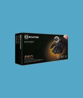 MERCATOR powergrip speciális ipari védőkesztyű - Fekete - 50 db - XXL