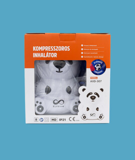 Fociláz - Elysium kompresszoros panda formájú inhalátor - AXD-307 + Focilabda