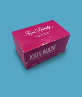 Legal Beauty 4 rétegű rózsaszín gyerekmaszk - 50 db - Rózsaszín - Gyermek
