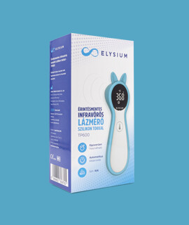 Elysium lázmérő - Lázmérő többféle típussal - TP600 érintésmentes infravörös digitális lázmérő kék szilikon tokkal