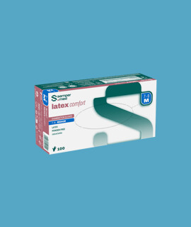 Sempermed latex comfort púdermentes vizsgálókesztyű - Fehér - M - 100 db - 1 doboz