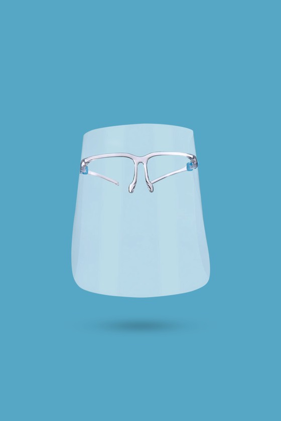 Szemüveggel egybeépített arcvédő pajzs - Arcpajzs - 1 db - Víztiszta
