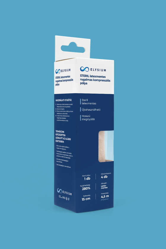 Elysium steril, latexmentes, rugalmas kompressziós pólya - Rugalmas pólya - 15 cm x 4,5 m