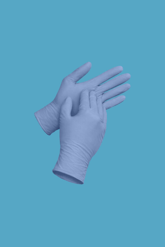 Sempermed Velvet púdermentes nitril vizsgálókesztyű - Nitril kesztyű - 200/180 db - Kék - XS