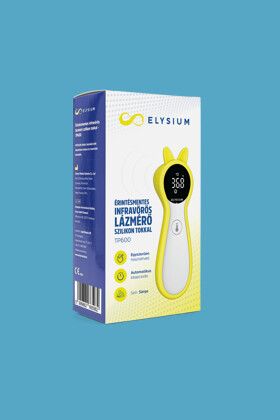Elysium lázmérő - Lázmérő többféle típussal - TP600 érintésmentes infravörös digitális lázmérő sárga szilikon tokkal