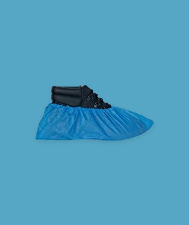 Gumis cipővédő (PE 2,5g) - 100 db - Kék