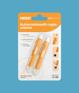 Elysium HESS! kullancskiszedő rugós csipesz - narancssárga - 2 db/készlet - 1 csomag
