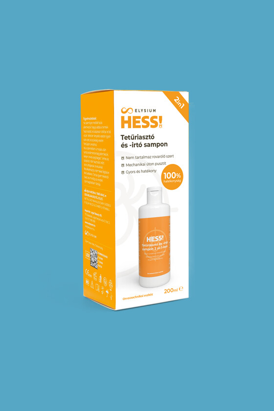 HESS! Fejtetű és serke ellen - Fejtetű és serke ellen - Tetűriasztó és -irtó sampon - 200 ml