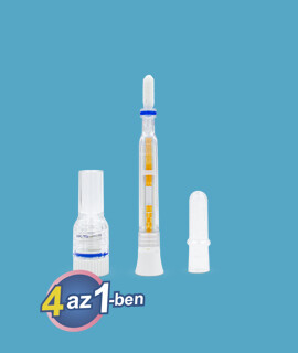ECOTEST 4 az 1-ben COVID-19 & influenza A+B & RSV Ag kombinált, orrlyukas, egylépéses, automata tollteszt - 1 db tesztkészlet (orrlyukas) - Lejárati idő: 2026-07-31 - 1 db
