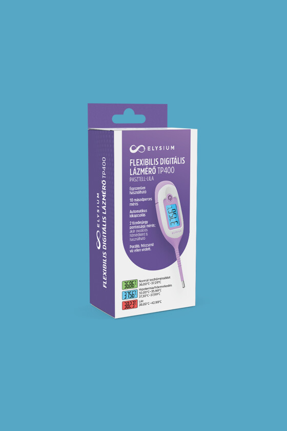 Elysium lázmérő - Lázmérő többféle típussal - TP400 flexibilis digitális lázmérő - pasztell-lila