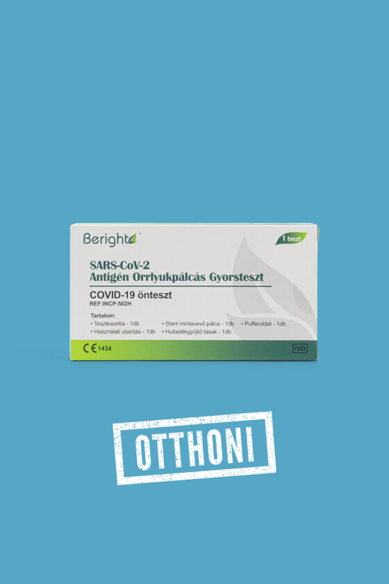 ALLTEST Beright SARS-CoV-2 Ag orrlyukpálcás gyorsteszt otthoni felhasználásra - 1 db tesztkészlet (orrlyukpálcás) - Lejárati idő: 2026-08-31 - 1 db