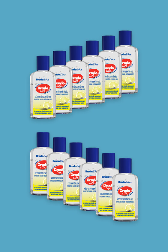 Bradolife kézfertőtlenítő gél - Citrom - 12 x 50 ML - karton