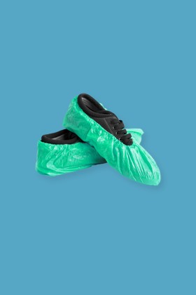 Mercator gumis cipővédő fólia-lábzsák - Zöld - 100 db - 1 csomag