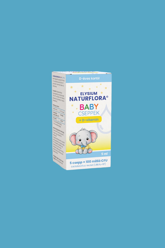 Elysium Naturflora belsőleges szuszpenzió - Belsőleges szuszpenzió - 1 doboz - Naturflora Baby cseppek + D-vitamin - 5 ml