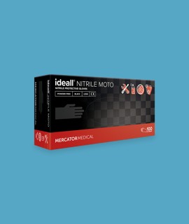 Mercator ideall® nitrile moto fekete hosszított vizsgálókesztyű - XL - Fekete