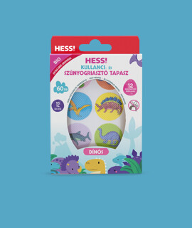 Elysium HESS! kullancs- és szúnyogriasztó dínós tapasz intenzívebb aromával (3 éves kortól) - 60 db - 1 doboz