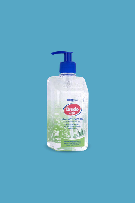 Bradolife kézfertőtlenítő gél 500 ml, pumpás, aloe vera - 500 ML