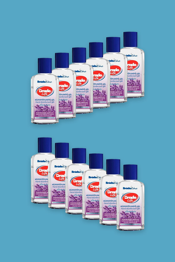 Bradolife kézfertőtlenítő gél - Levendula - 12 x 50 ML - karton