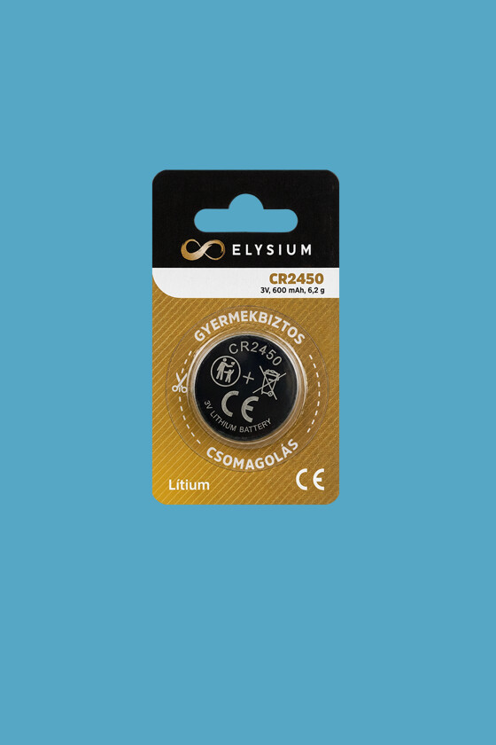 Elysium lítium gombelem (CR2450) - 1 db - 1 csomag