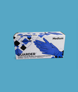 Maxter - Guarder nitril kobaltkék púdermentes vizsgálókesztyű (3,6 g / 3.2 mil) - XL - Kobaltkék