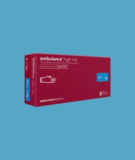 Mercator ambulance® high risk latex púdermentes vizsgálókesztyű - Kék - 50 db - XL