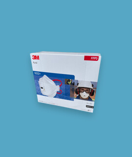 3M Aura 9332+ FFP3 légzésvédő maszk - szelepes - 10 db - Fehér