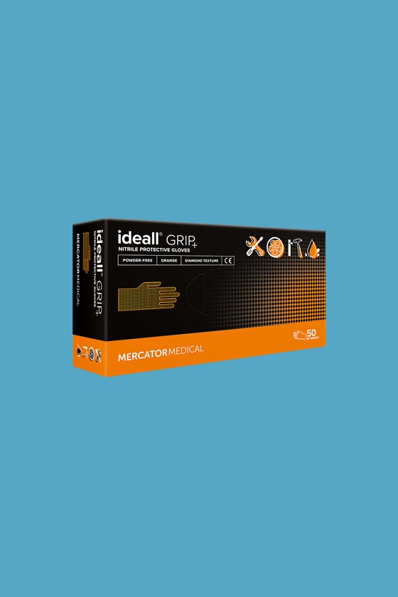 ideall® grip+ speciális ipari védőkesztyű - Nitril kesztyű - Narancs - XL