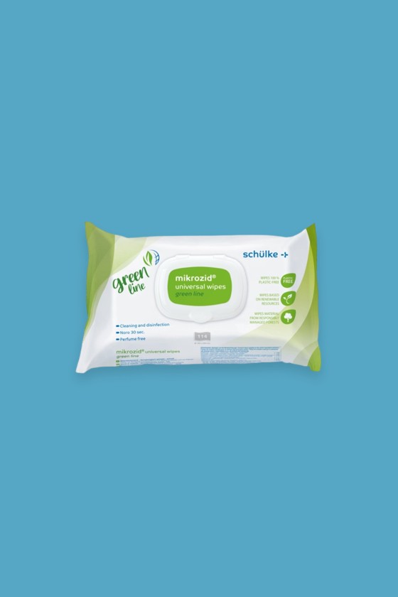 Schülke mikrozid® universal wipes green line törlőkendő - Fertőtlenítő kendő - 114 lapos