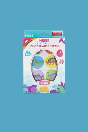 Elysium HESS! kullancs- és szúnyogriasztó dínós tapasz enyhébb aromával (0-3 éves kor között) - 60 db - 1 doboz