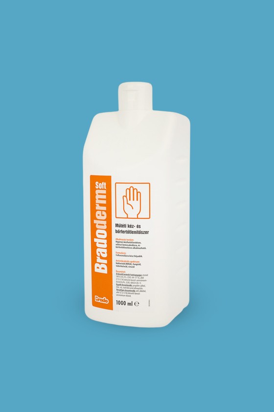 Bradoderm Soft műtéti kéz- és bőrfertőtlenítőszer - Kézfertőtlenítő - illatmentes - 1000 ml