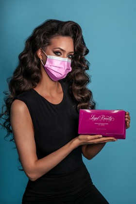 Legal Beauty 4 rétegű egészségügyi arcmaszk - 4 rétegű arcmaszk - 50 db - Rózsaszín - Felnőtt