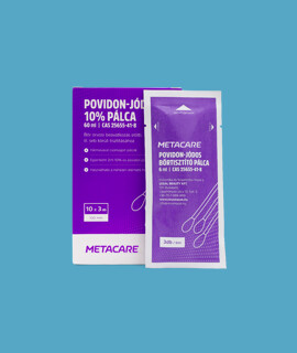 METACARE povidon-jód 10% tamponpálca - 10 x 3 db - 60 ml - 1 doboz