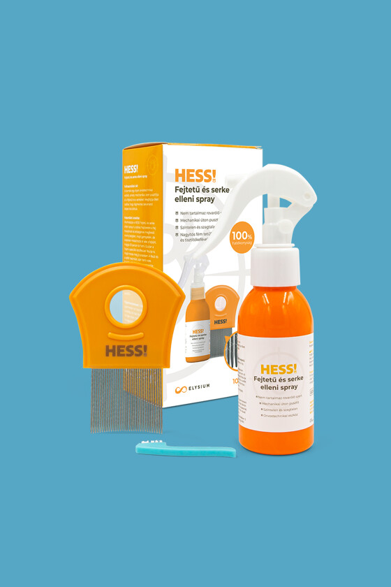 HESS! Fejtetű és serke elleni spray (fém tetűfésűvel és tisztítókefével) - 100 ml - 1 db