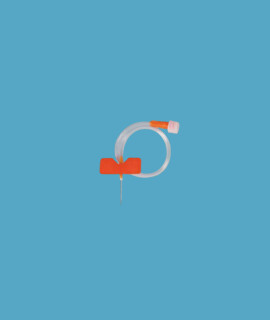 Chirana steril szárnyastű - 25 G - narancssárga - 1 db