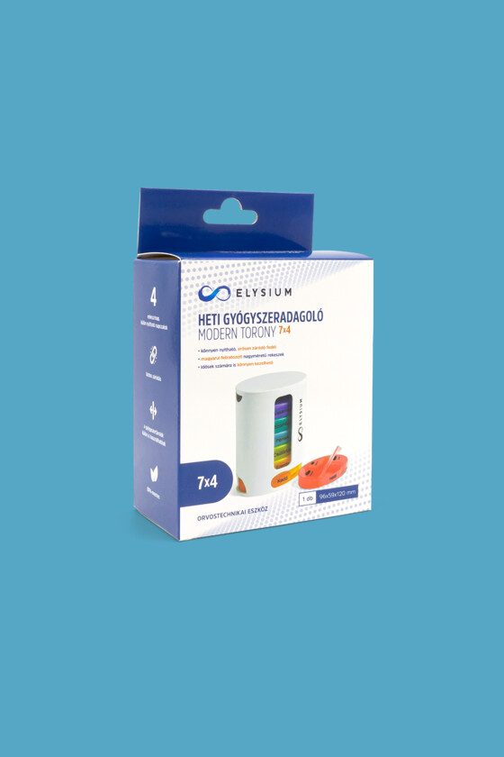 Elysium gyógyszeradagoló - Gyógyszeradagoló - Heti gyógyszeradagoló modern torony - 7x4
