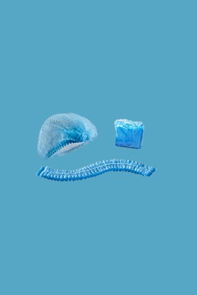 Dupla gumis harmonikás hajháló - Hajháló - 100 db - Kék