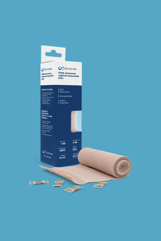 Elysium steril, latexmentes, rugalmas kompressziós pólya - Rugalmas pólya - 15 cm x 4,5 m