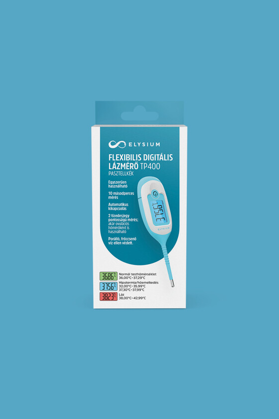 Elysium lázmérő - Lázmérő többféle típussal - TP400 flexibilis digitális lázmérő - pasztellkék