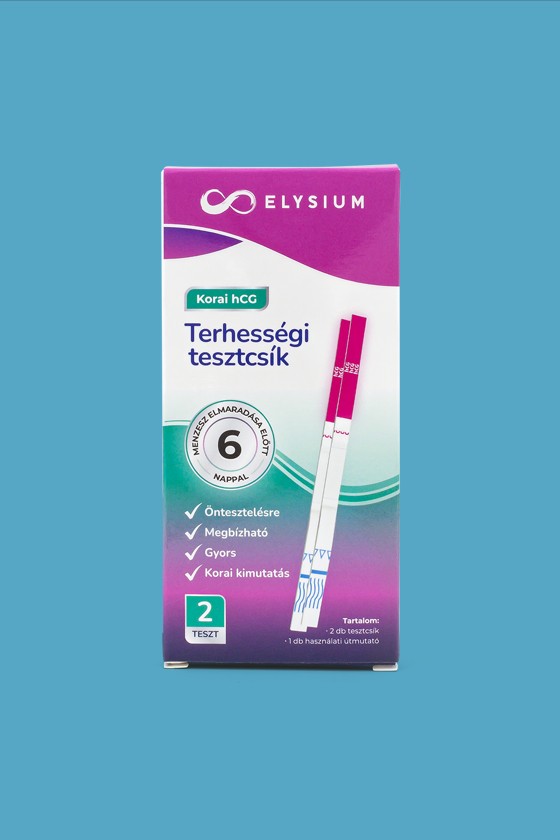Elysium korai kimutatású terhességi tesztcsík - hCG 10 mIU/ml - 2 db - 1 doboz