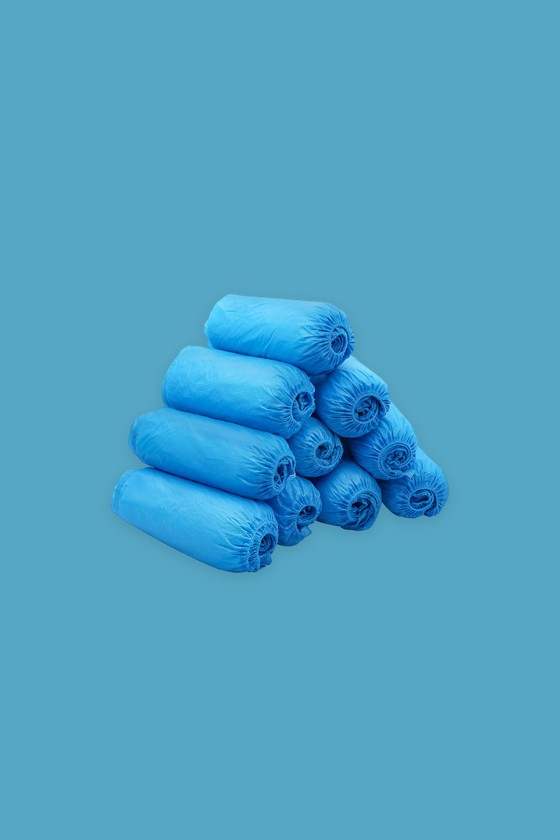 Mercator gumis cipővédő nem szőtt textil anyagból - Cipővédő - 100 db - Kék