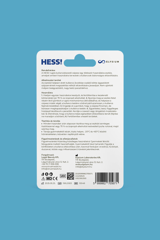 Elysium kullancs- és szúnyogriasztó - Kullancs- és szúnyogriasztó többféle típussal - Kullancskiszedő rugós csipesz - kék