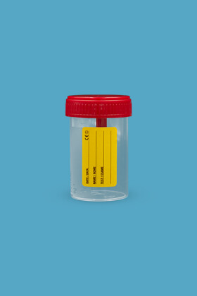 Elysium steril széklettartály kanállal, csavaros kupakkal - Széklettartály - 60 ml